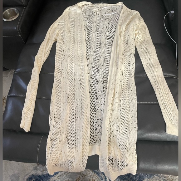 Lulus long ivory cardigan - Picture 4 of 4
